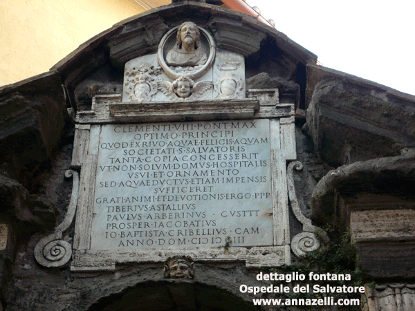 dettaglio, fontana del salvatore, roma