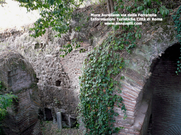 Mura Aureliane a via della Ferratella, zona Laterano Rione Monti, Roma, Foto Anna Zelli