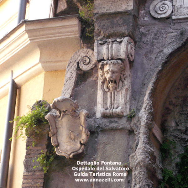 dettaglio fontana del salvatore, roma