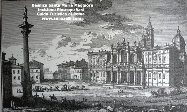 Basilica Santa Maria Maggiore Roma incisione Giuseppe Vasi