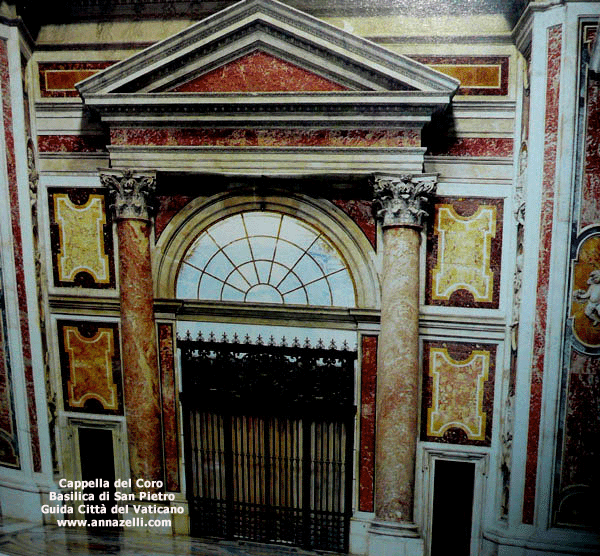 CAPPELLA DEL CORO BASILICA DI SAN PIETRO ROMA