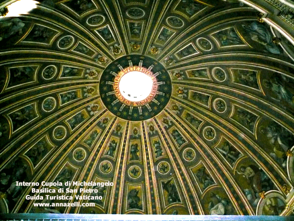 CUPOLA DI MICHELANGELO INTERNO BASILICA DI SAN PIETRO ROMA