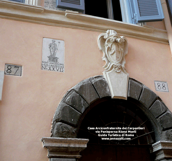 Casa Arciconfraternita dei Carpentieri via Panisperna a Roma