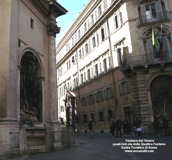 FONTANA DEL TEVERE QUADRIVIO VIA DELLE QUATTRO FONTANE ROMA