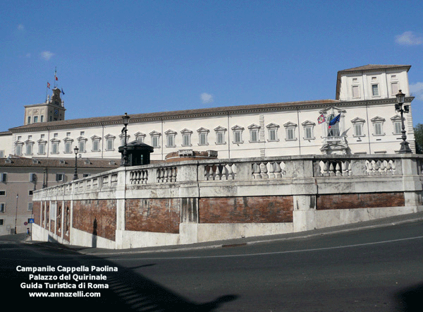 FOTO CAMPANILE PALAZZO DEL QUIRINALE CAPPELLA PAOLINA ROMA