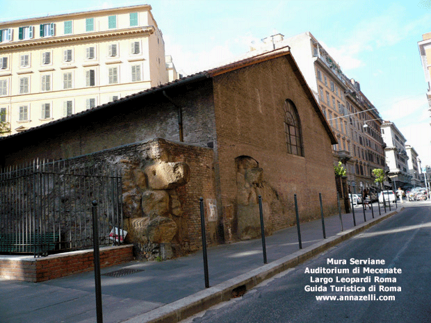 FOTO MURA SERVIANE AUDITORIUM DI MECENATE LARGO LEOPARDI ROMA