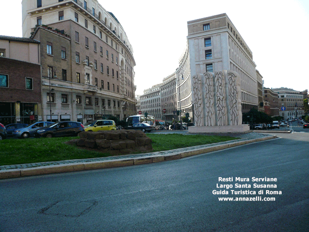 FOTO MURA SERVIANE LARGO SANTA SUSANNA ROMA