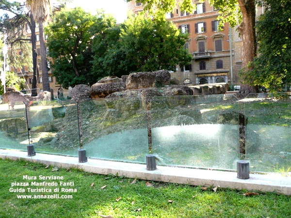 FOTO MURA SERVIANE PIAZZA FANTI ROMA