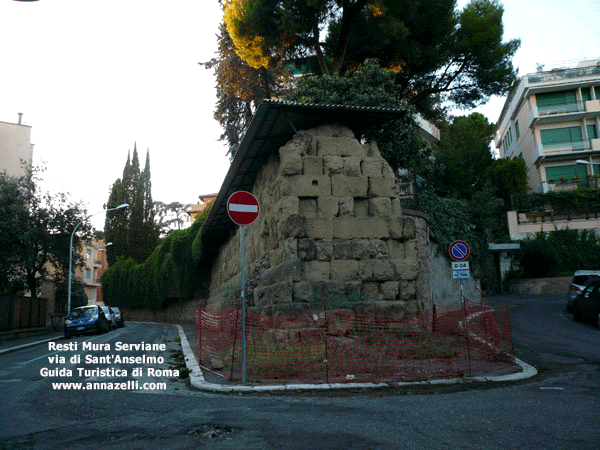 FOTO MURA SERVIANE VIA DI SANT'ANSELMO ROMA