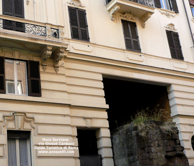 FOTO MURA SERVIANE VIA GIOSUE' CARDUCCI ROMA