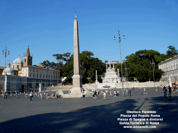 FOTO OBELISCO FLAMINIO PIAZZA DEL POPOLO PIAZZA DI SPAGNA E DINTORNI ROMA