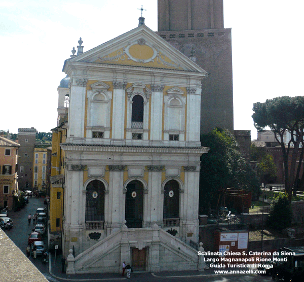 FOTO SCALINATA CHIESA SANTA CATERINA DA SIENA A MAGNANAPOLI ROMA