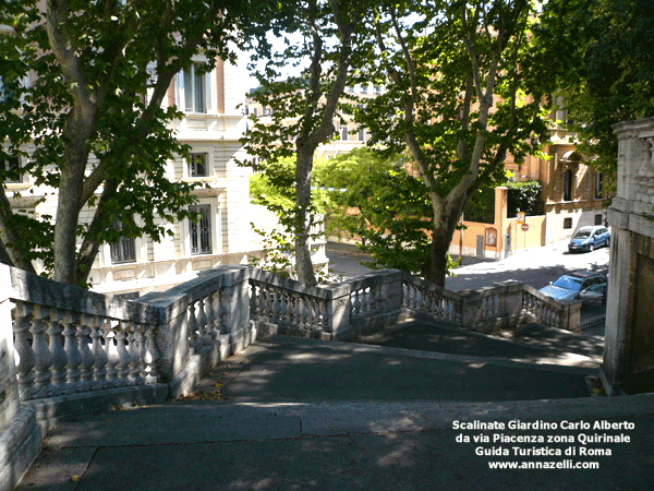 FOTO SCALINATE GIARDINO CARLO ALBERTO AL QUIRINALE ROMA