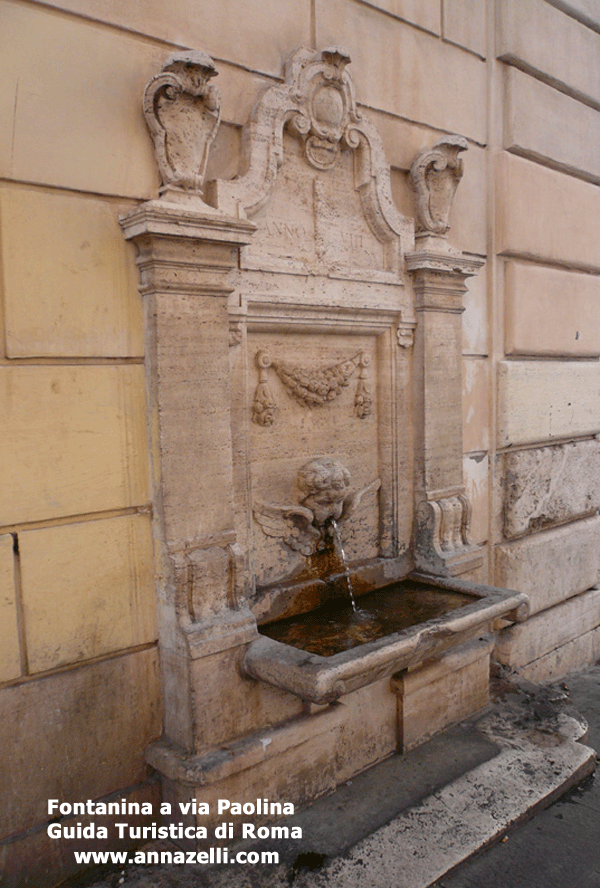 Fontanina via Paolina Rione Monti, Roma