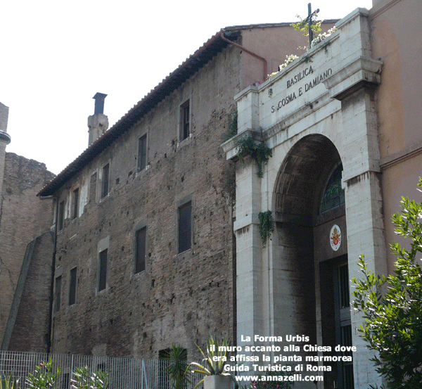 muro ove era affissa la Forma Urbis Roma