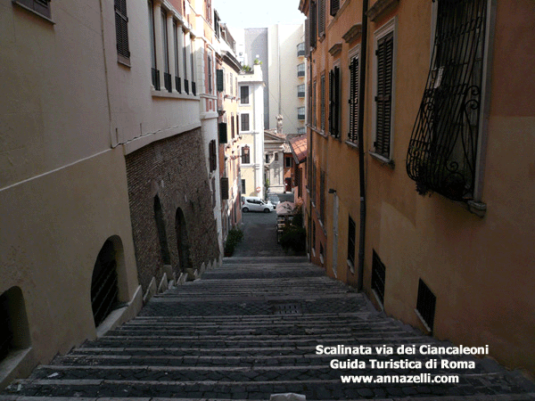 la Scalinata a via dei Ciancaleoni Roma