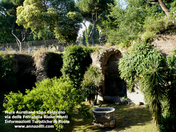 Mura Aureliane a via della Ferratella a Roma