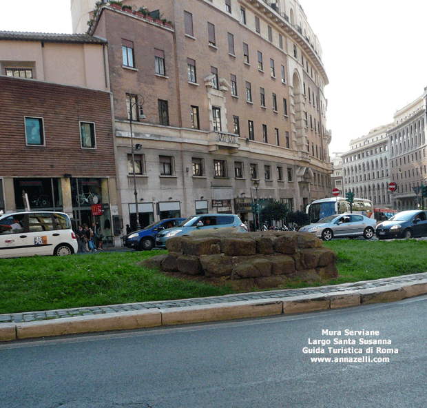 Mura Serviane Largo Santa Susanna (Roma)