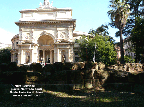 Mura Serviane piazza Manfredo Fanti (Roma)