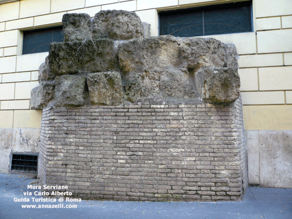 Mura Serviane via Carlo Alberto (Roma)