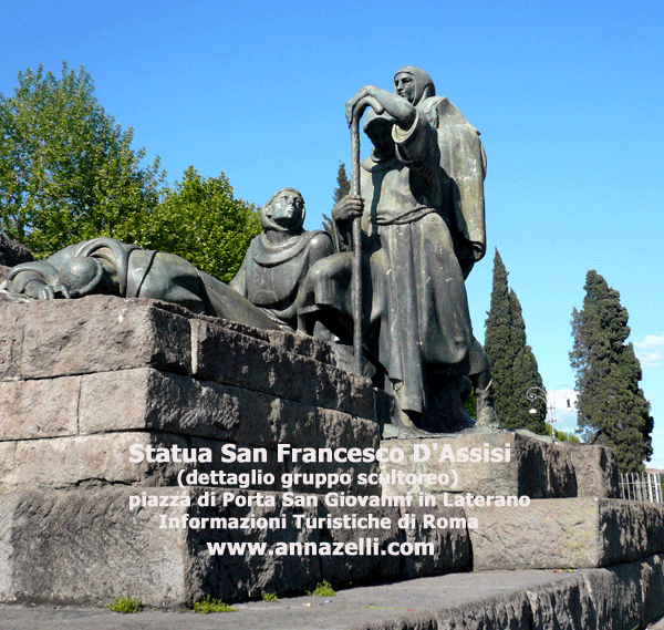 STATUA SAN FRANCESCO D'ASSISI, ROMA, IN LATERANO