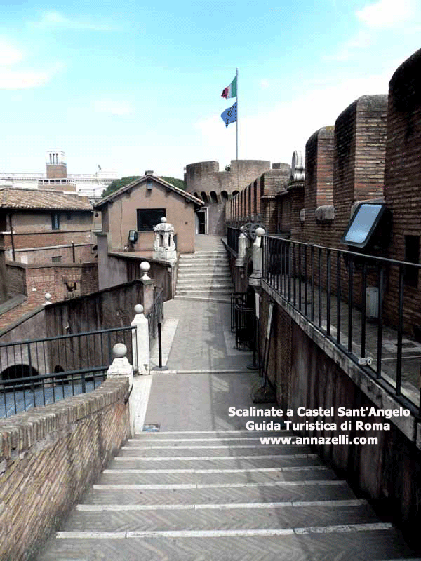 Scalinate dentro il Castel Sant'Angelo a Roma