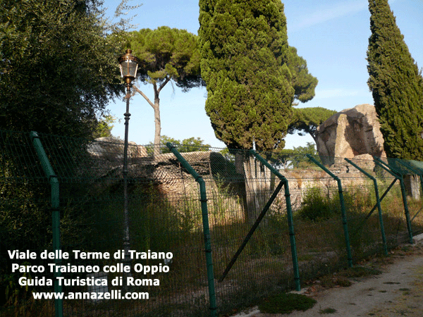 VIALE DELLE TERME DI TRAIANO PARCO TRAIANEO COLLE OPPIO ROMA