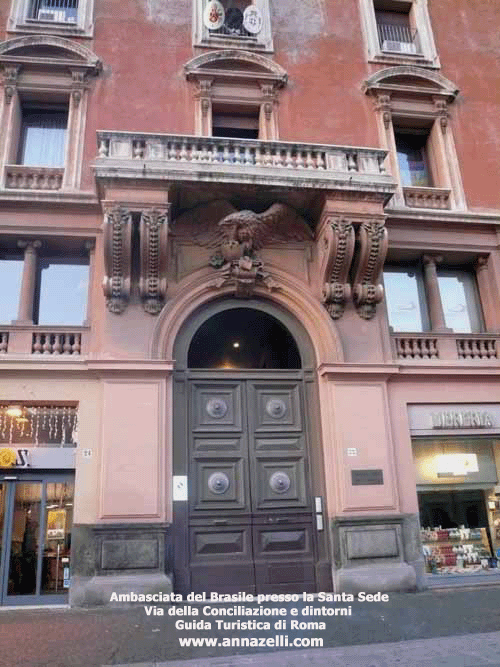 ambasciata del brasile via della conciliazione e dintorni roma