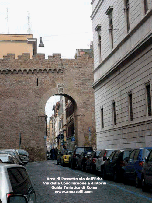 arco di passetto via dell'erba via della conciliazione e dintorni roma