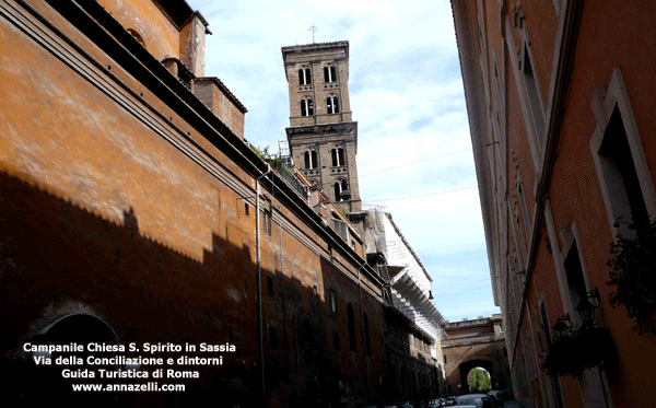 campanile santo spirito in sassia via della conciliazione e dintorni roma