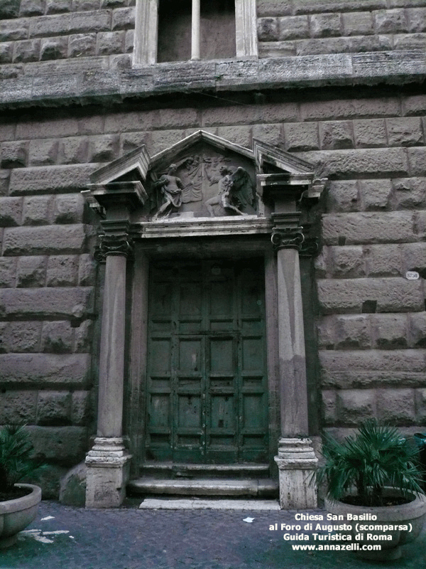 chiesa di san basilio al foro di augusto scomparsa roma