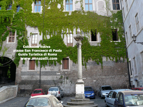 colonnina votiva piazza san francesco di paola roma