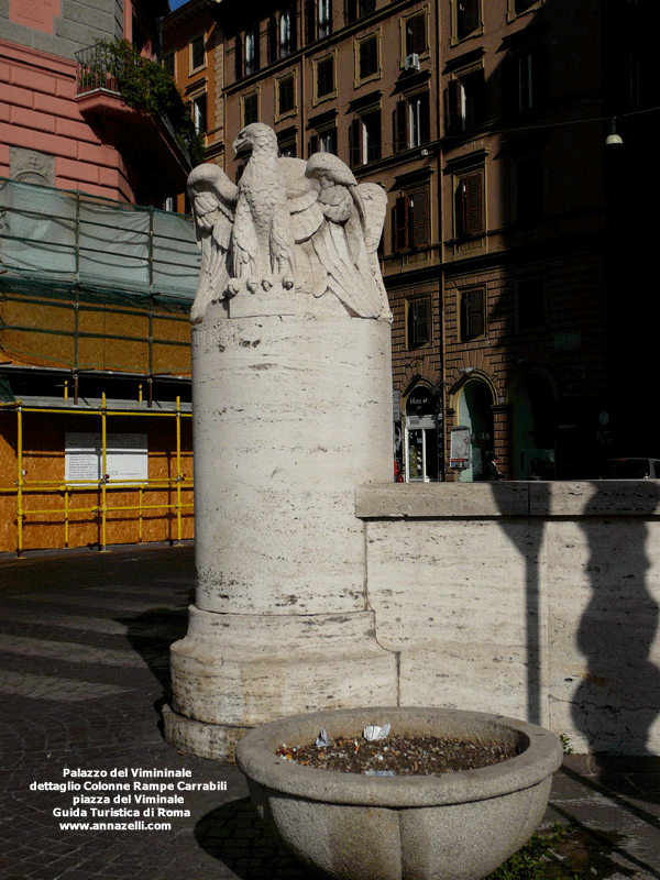 dettaglio colonne rampe carrabili palazzo del viminale roma