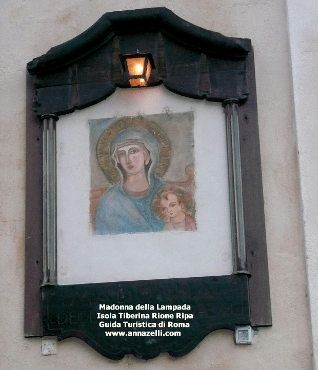 edicola sacra madonna della lampada isola tiberina roma