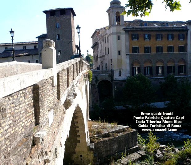 erme quadrifronti ponte fabricio quattro capi isola tiberina roma