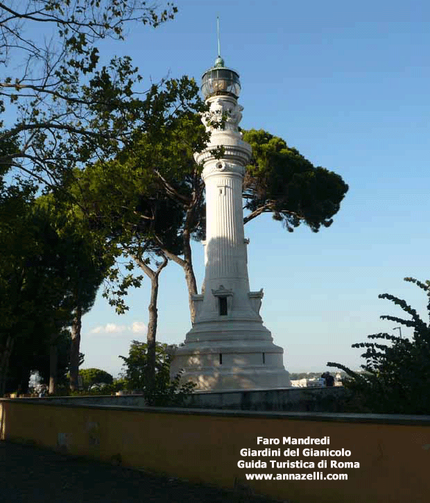 faro manfredi giardini del gianicolo e dintorni roma