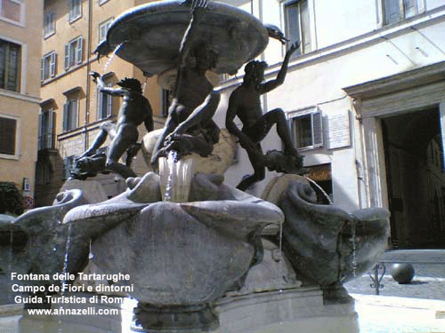 fontana delle tartarugje campo de fiori e dintorni (roma)