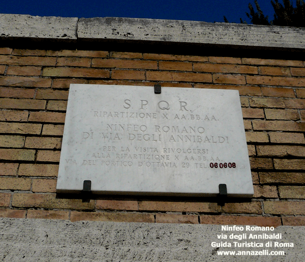 fontana ninfeo romano via degli annibaldi a roma