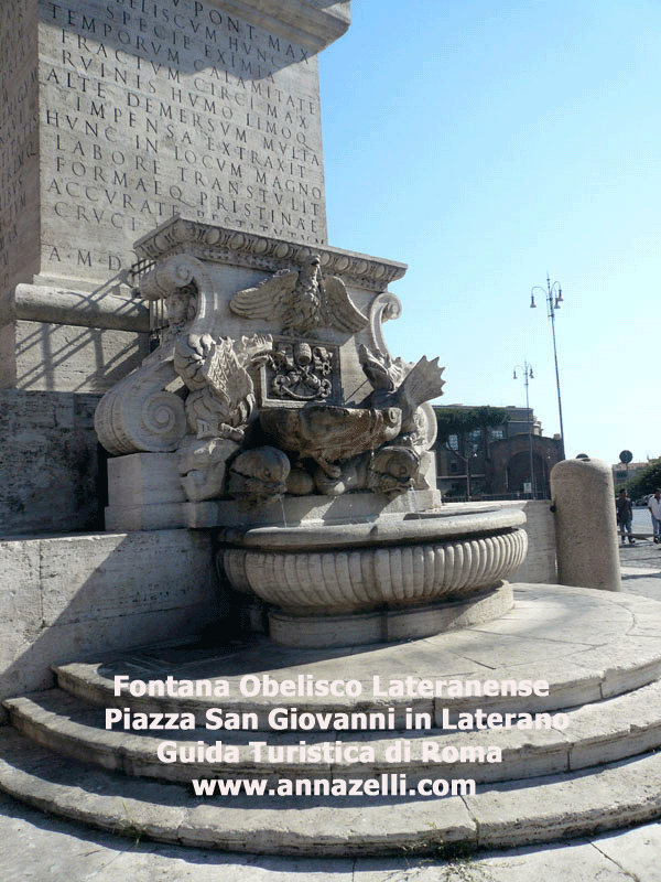 FONTANA PIAZZA SAN GIOVANNI IN LATERANO, ALL'OBELISCO LATERANENSE, ROMA