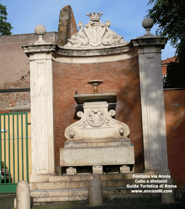 fontana via annia celio e dintorni roma