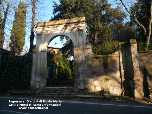 ingresso ai giardini di monte mario roma