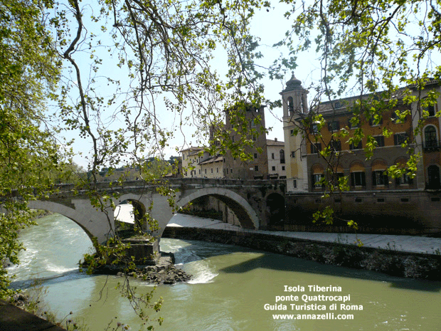 isola tiberina ponte quattrocapi roma