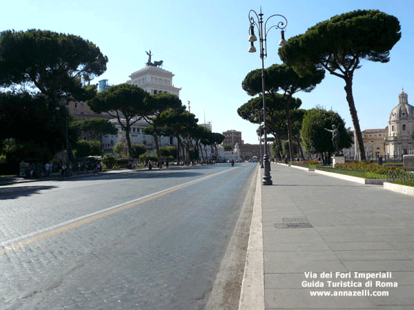 la via dei fori imperiali a roma