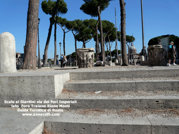 le scale ai giardini di via dei fori imperiali roma