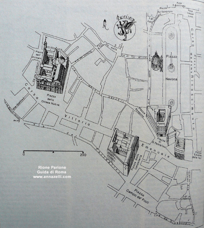 mappa rione parione roma