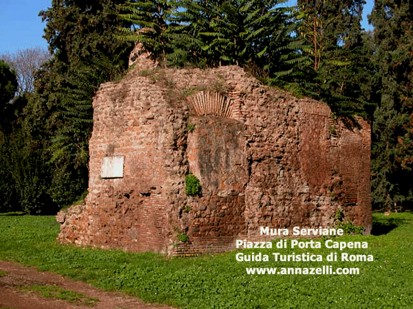 mura serviane piazza di porta capena roma