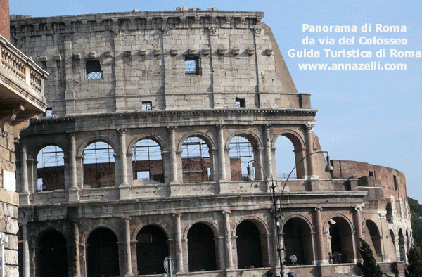 panorama di roma da via del colosseo vedute di roma