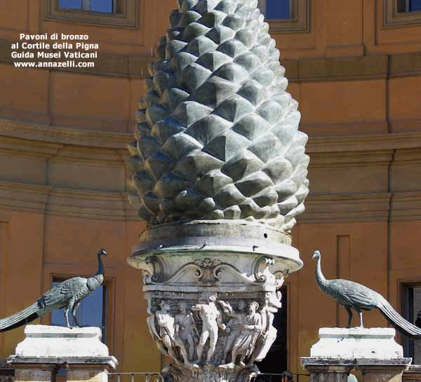 pavoni al cortile della Pigna Musei Vaticani