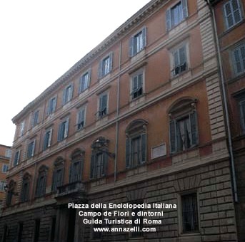 piazza dell'enciclopedia campo de fiori e dintorni (roma)