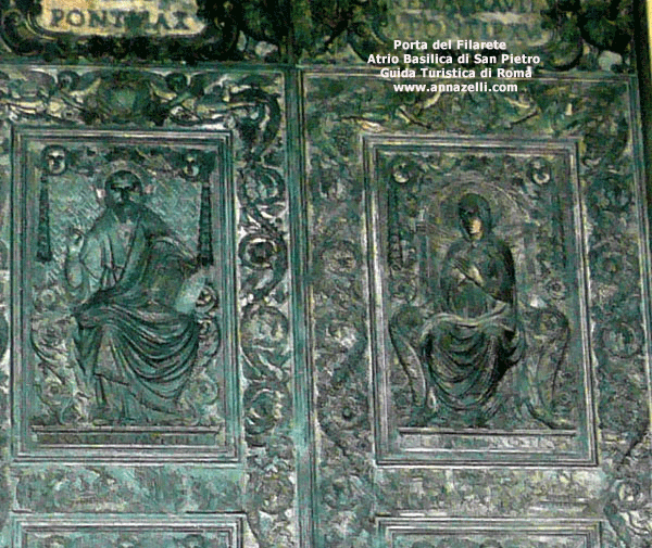 porta del filarete atrio basilica di san pietro vaticano (roma)